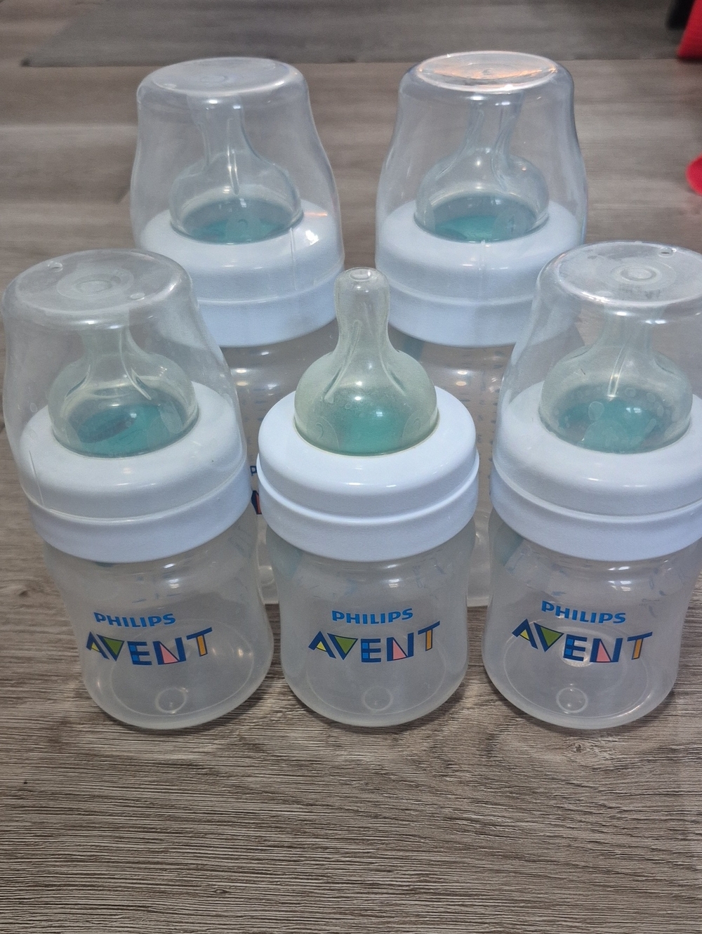 Set Of 5 Philips Avent Anti-colic Baby Bottles